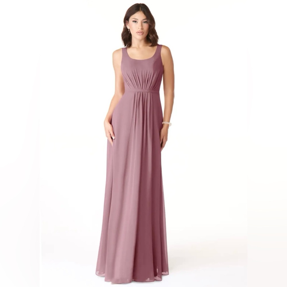 NWT AZAZIE  (BLACK) Bridesmaid Wedding Party Chiffon Formal Gown Dress Size A12